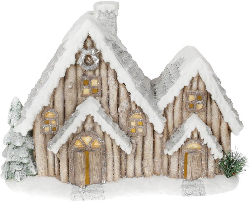 Новогодний декор Домик в снегу 49 см с Led-подсветкой (BD-711-330)