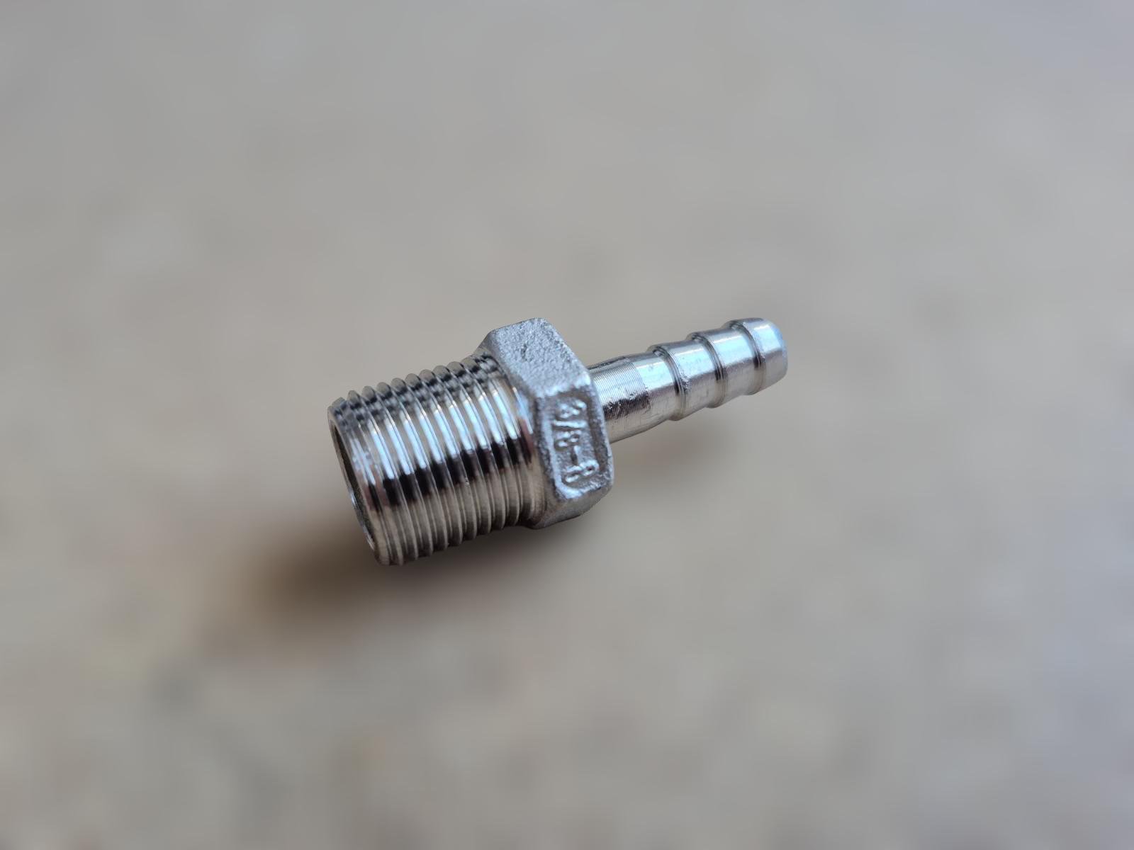 Штуцер шланговий різьбовий DN10 AISI304 BSPP Class-150 ялинка н/ж сталь 8 мм 3/8" (29203126) - фото 2 Штуцер шланговий різьбовий DN10 AISI304 BSPP Class-150 ялинка н/ж сталь 8 мм 3/8" (29203126) - фото 2