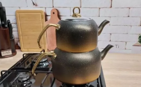 Чайник двухъярусный турецкий OMS 8250-L 2 шт. из нержавеющей стали Bronze - фото 2 Чайник двухъярусный турецкий OMS 8250-L 2 шт. из нержавеющей стали Bronze - фото 2