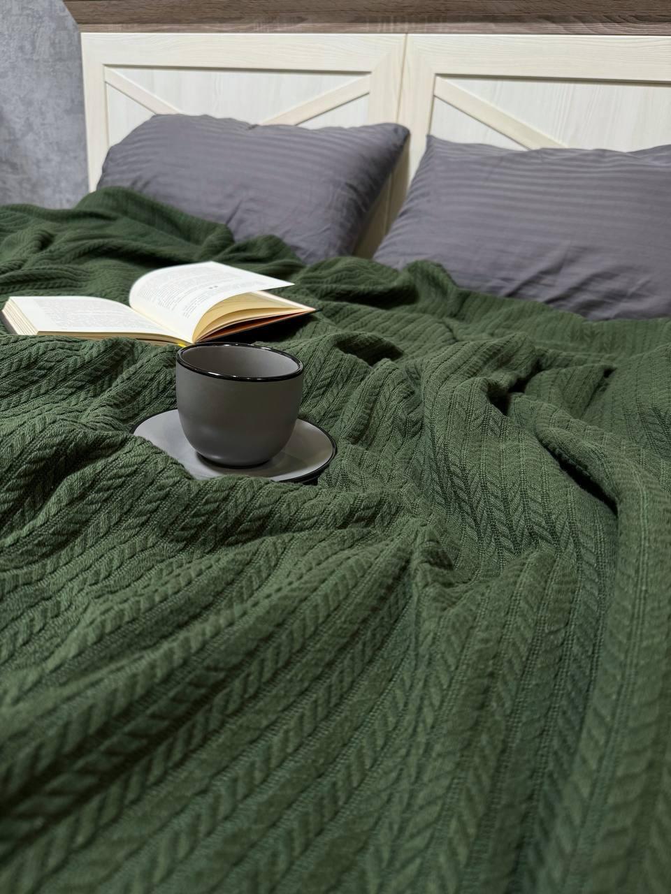 Покрывало на кровать хлопковое полуторный Зеленый (ВЕ2201В) - фото 2 Покрывало на кровать хлопковое полуторный Зеленый (ВЕ2201В) - фото 2