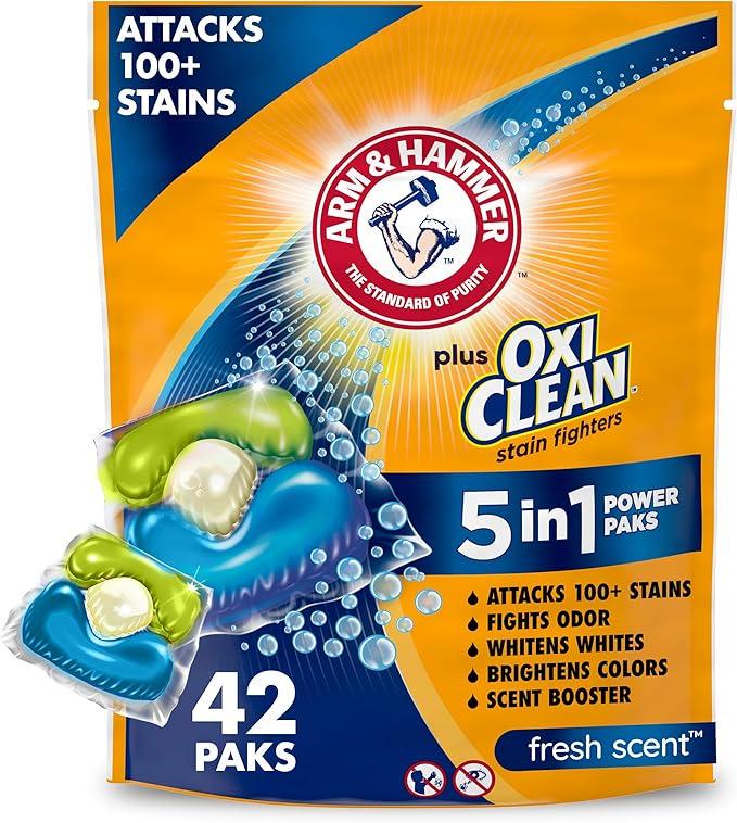 Капсули для прання Arm&Hammer Plus OxiClean 5-в-1 Power Paks 42 шт. (2400168171)