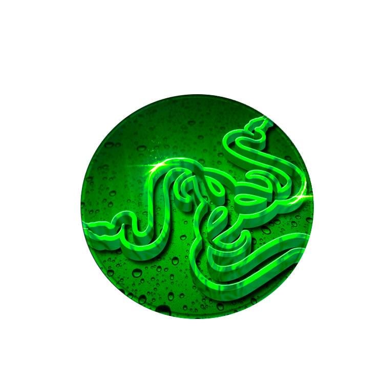 Килимок тканинний RAZER 5 з боковою прошивкою круглий 200х200 мм товщина 2 мм Green Пакет