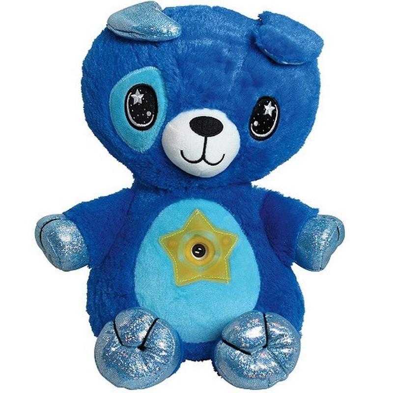 Мягкая плюшевая игрушка ночник-проектор Star Belly Dream Lites Puppy 7 режимов LED подсветки Медвежонок Синий (1534971052)