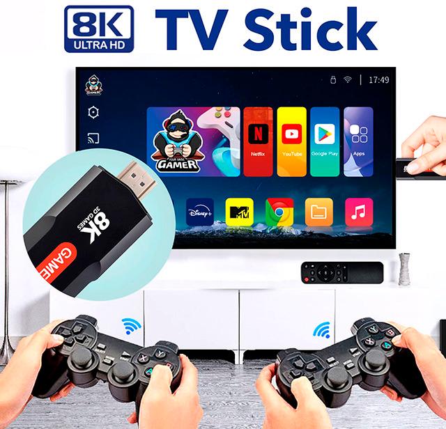 Ігрова приставка міні Game TV Stick для ТБ HDMI з бездротовими джойстиками (1011067-Black) - фото 8 Ігрова приставка міні Game TV Stick для ТБ HDMI з бездротовими джойстиками (1011067-Black) - фото 8