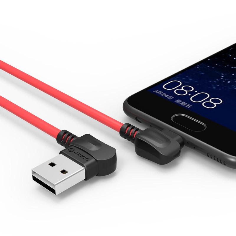 Кабель USB Type-C Orico TCW-10 с двусторонним USB разъемом 1 м Красный - фото 5