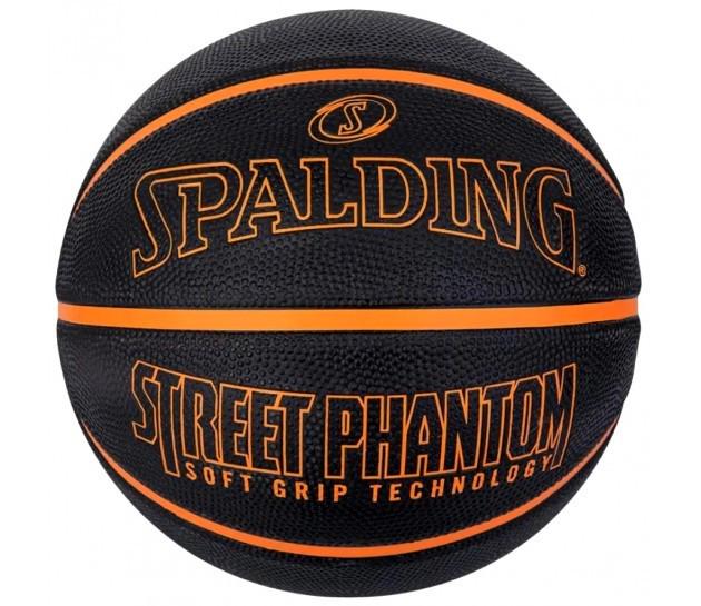 Мяч баскетбольный Spalding Street Phantom Уни р. 7 Черный/Оранжевый (84383Z)