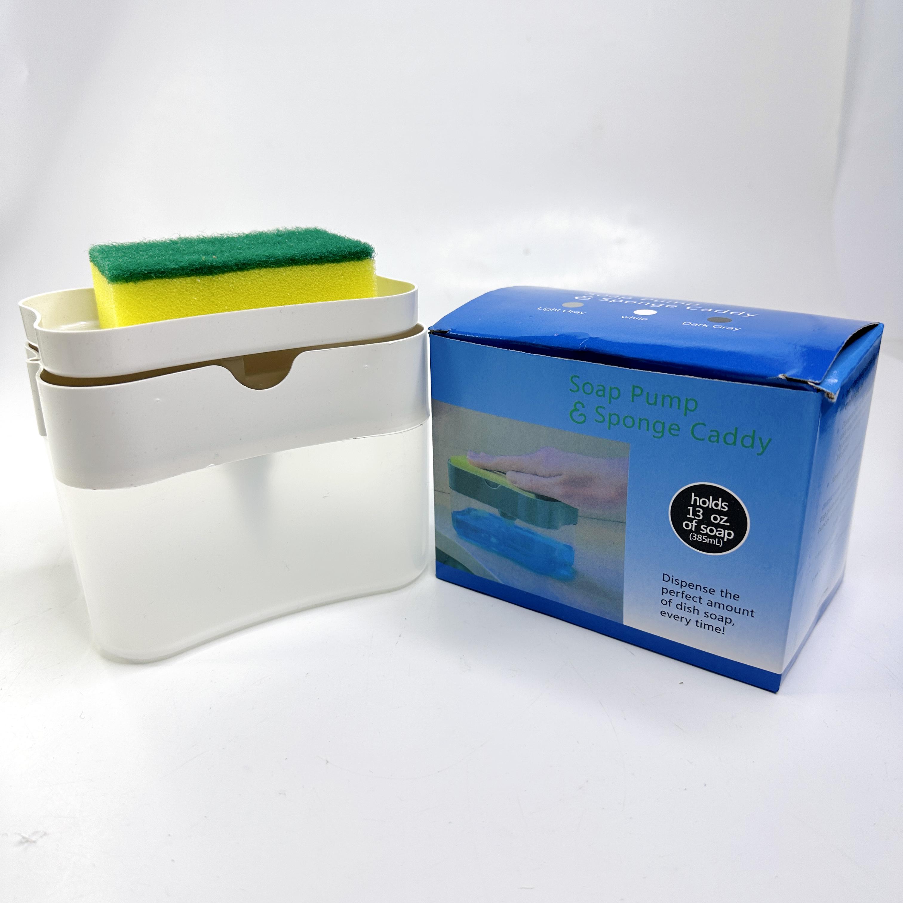 Дозатор натискний Soap Pump and Sponge Caddy для миючого засобу з підставкою для губки (S-14)