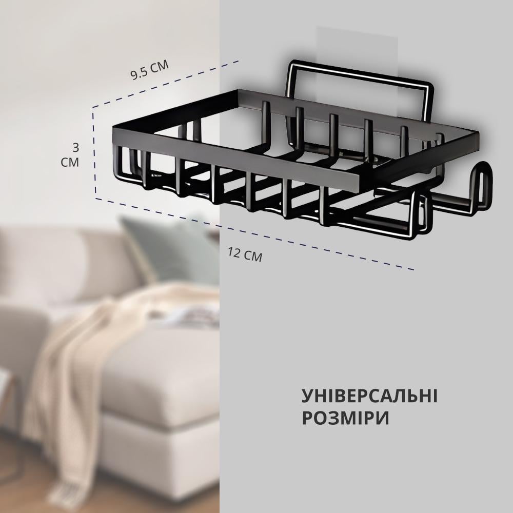 Тримач-підставка самоклеючий для губок та мочалок 1 шт. - фото 4