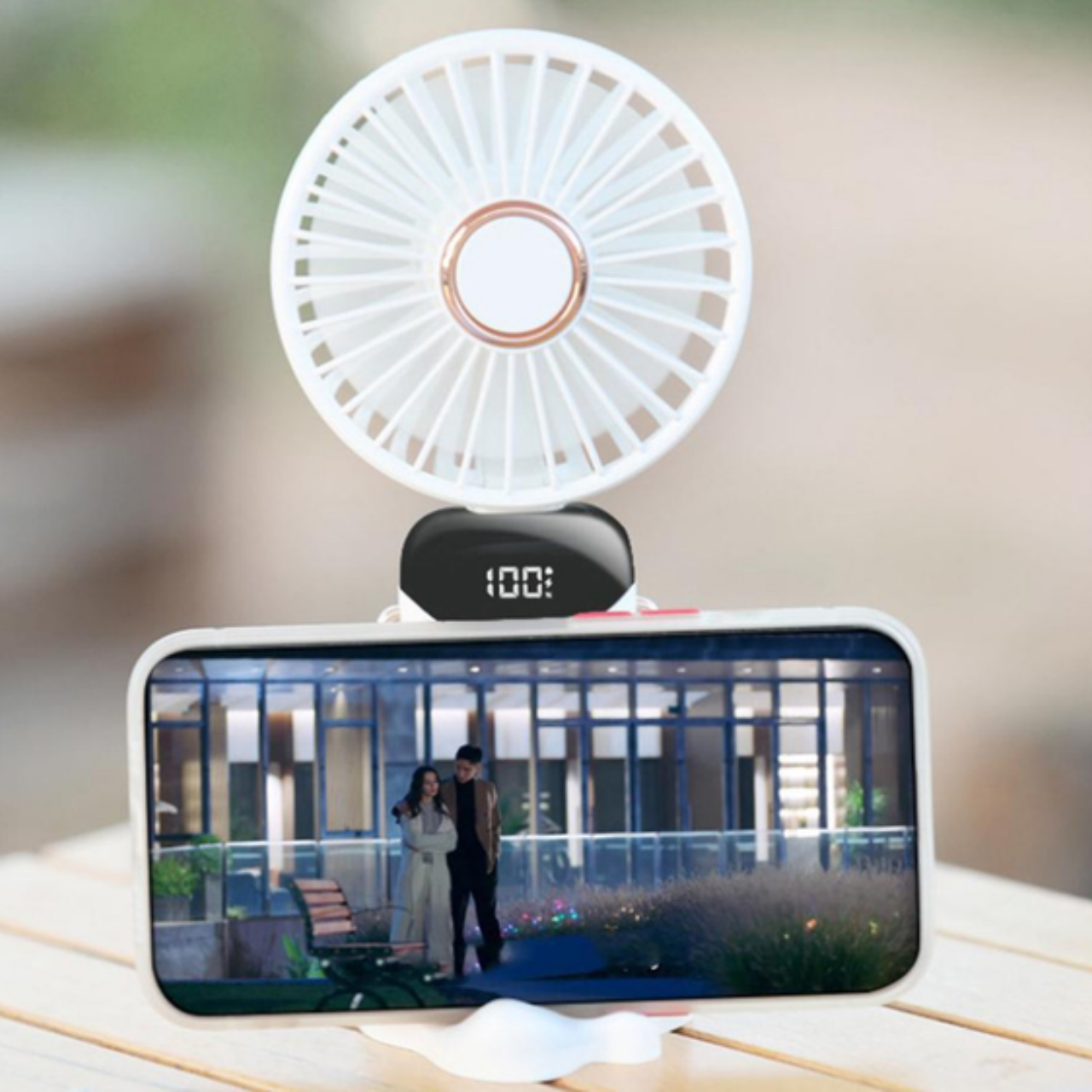 Мінівентилятор портативний з LED-дисплеєм USB-зарядка з підставкою та до 7 годин роботи 3в1 (D4841881) - фото 3 Мінівентилятор портативний з LED-дисплеєм USB-зарядка з підставкою та до 7 годин роботи 3в1 (D4841881) - фото 3