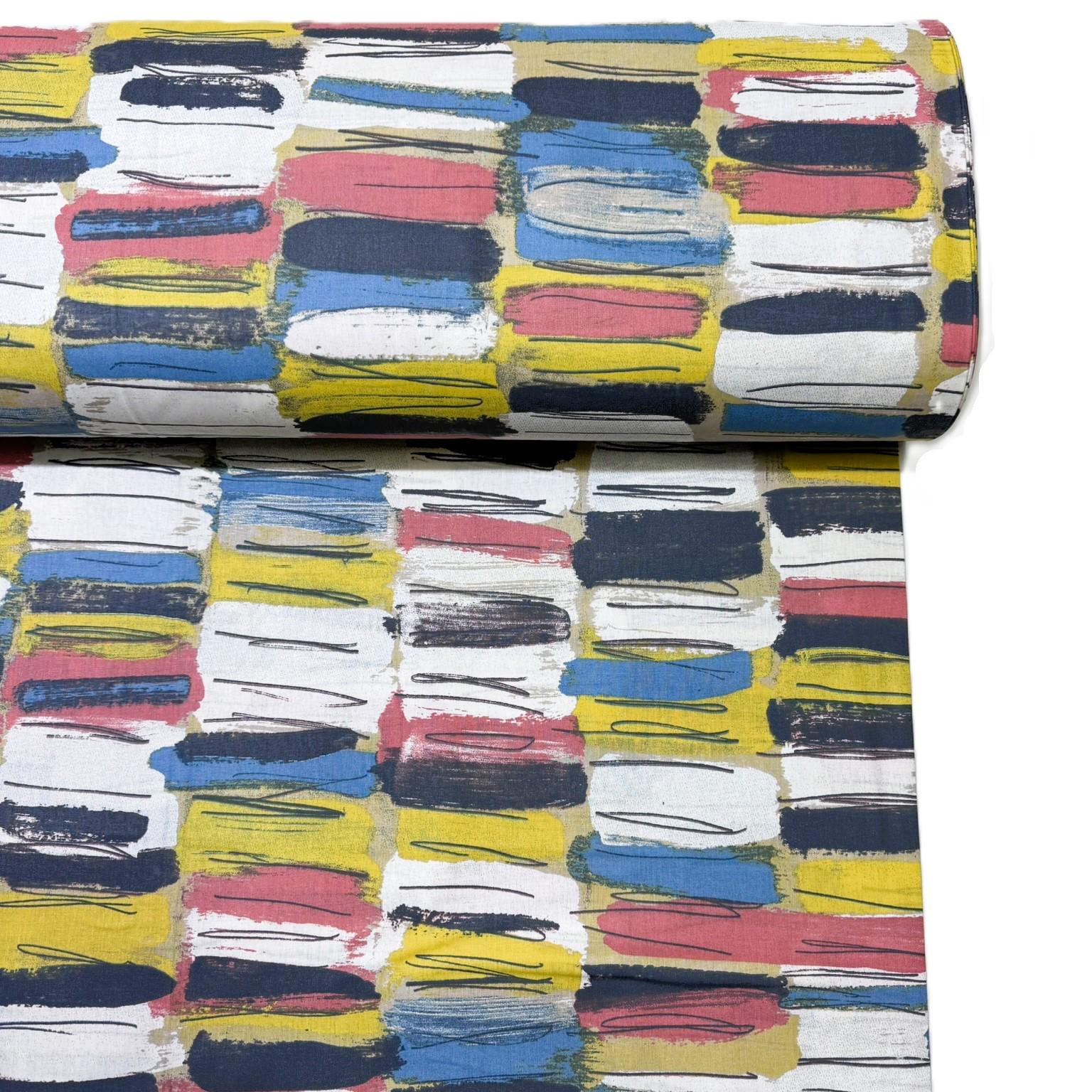 Ткань для постельного белья ранфорс мазки кисти 240 см (5007/01 03073)