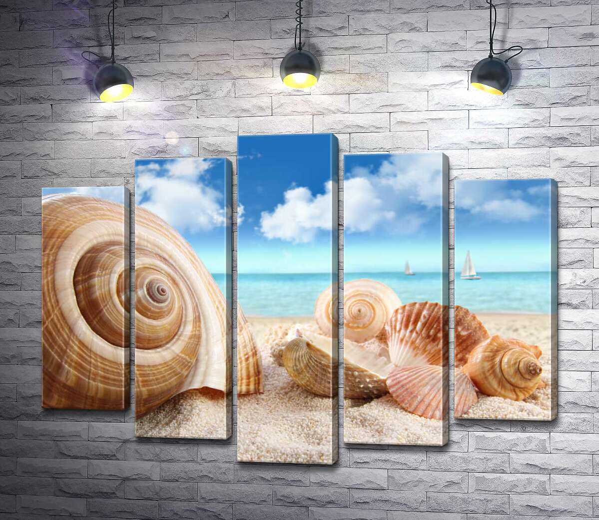 Модульная картина ArtPoster Морские ракушки на золотистом песке 100x75 см Модуль №26 (000006) Модульная картина ArtPoster Морские ракушки на золотистом песке 100x75 см Модуль №26 (000006)