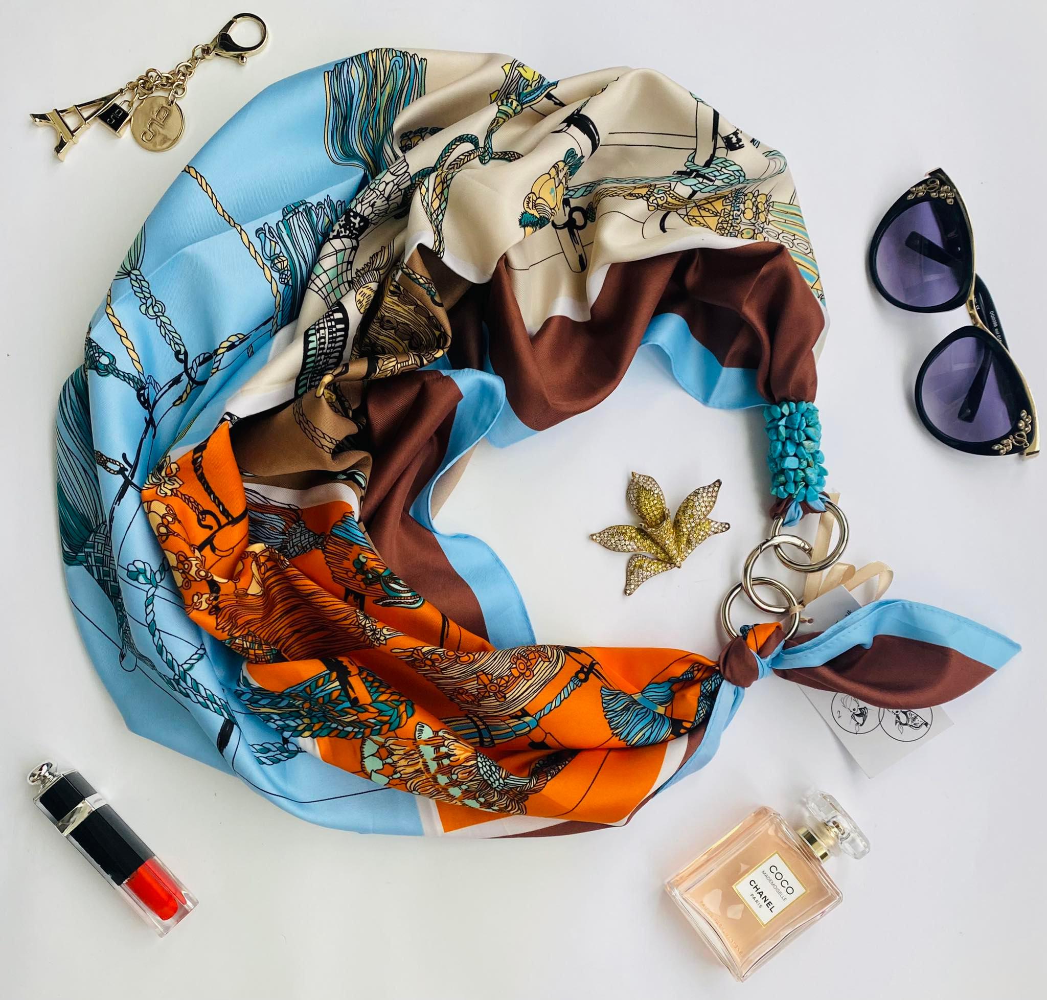 Шарф Утренний кофе в Париже (x-035)