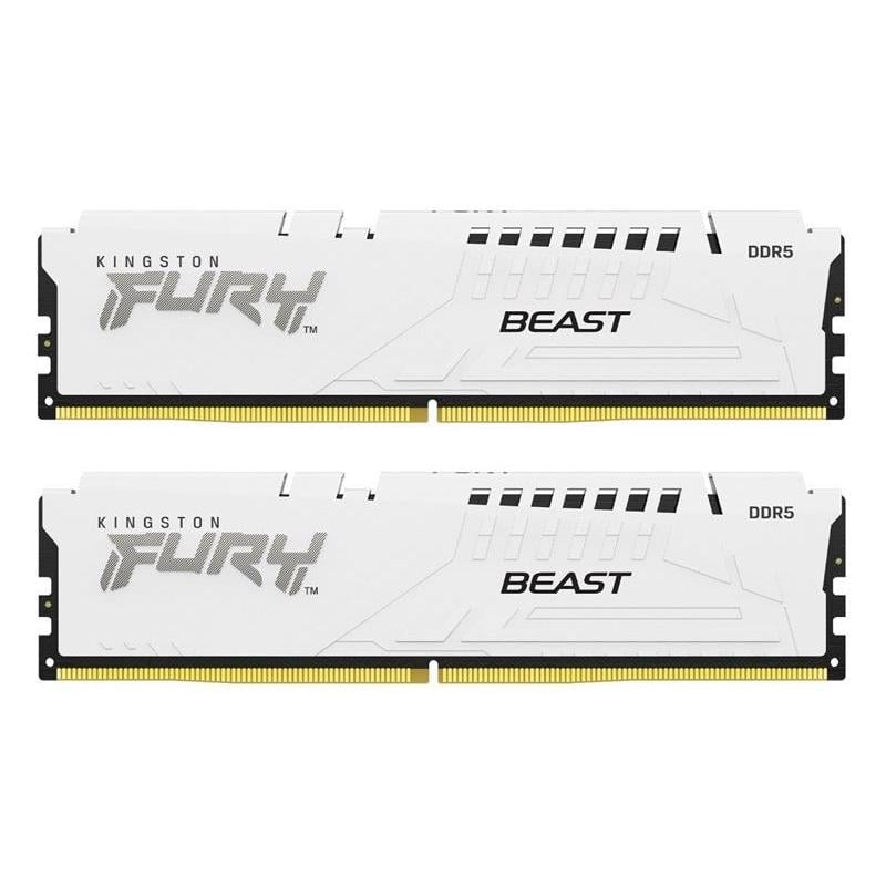 Оперативная память Kingston Fury Beast 32 Гб Kit DDR5 6000 МГц White (KF560C30BWK2-32)