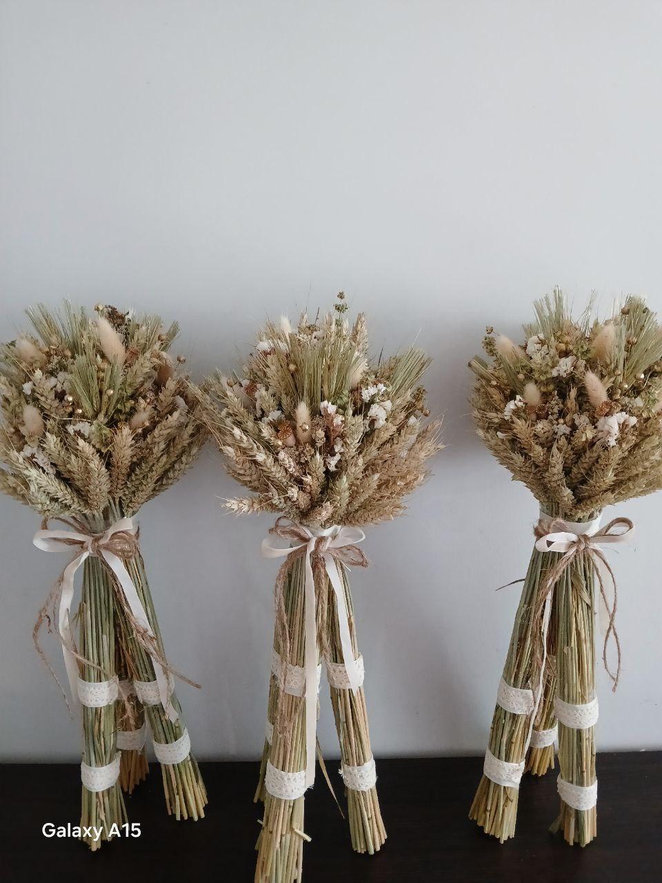 Дидух рождественский из колосья пшеницы/льна и овса на трех ножках 50-55 см с белой лентой (2822850612) - фото 8 Дидух рождественский из колосья пшеницы/льна и овса на трех ножках 50-55 см с белой лентой (2822850612) - фото 8