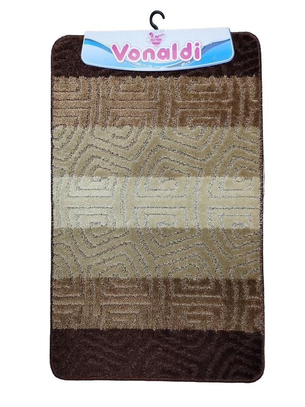 Коврики для ванной и туалета Vonaldi на резиновой основе 60x100 см Коричневый (383 Xm)