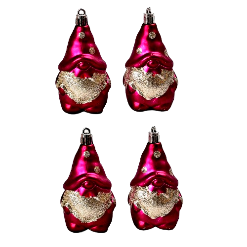 Игрушки на елку МАГИЧЕСКО-НОВОГОДНЯЯ Гном 8 см 4 шт. Purple (M47963)