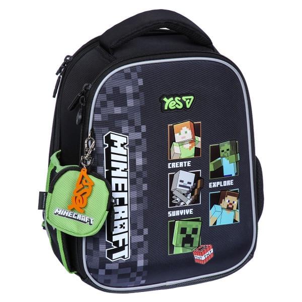 Школьный каркасный рюкзак YES Minecraft Reality H-100S (550223)