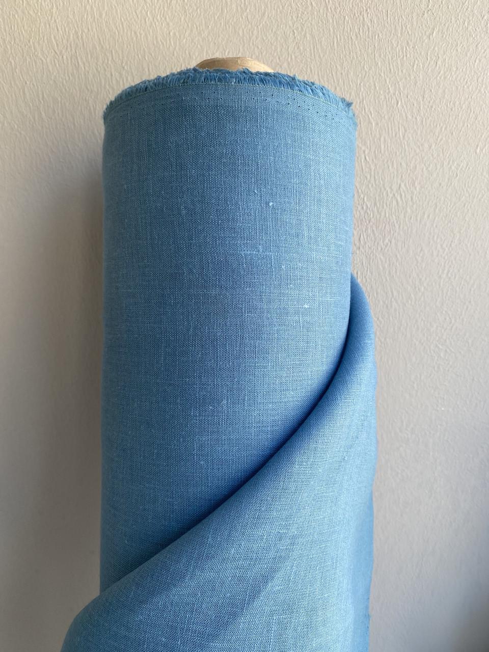 Ткань костюмная LINEN PLUS 100% лен 150 см 1586 Голубой - фото 1 Ткань костюмная LINEN PLUS 100% лен 150 см 1586 Голубой - фото 1