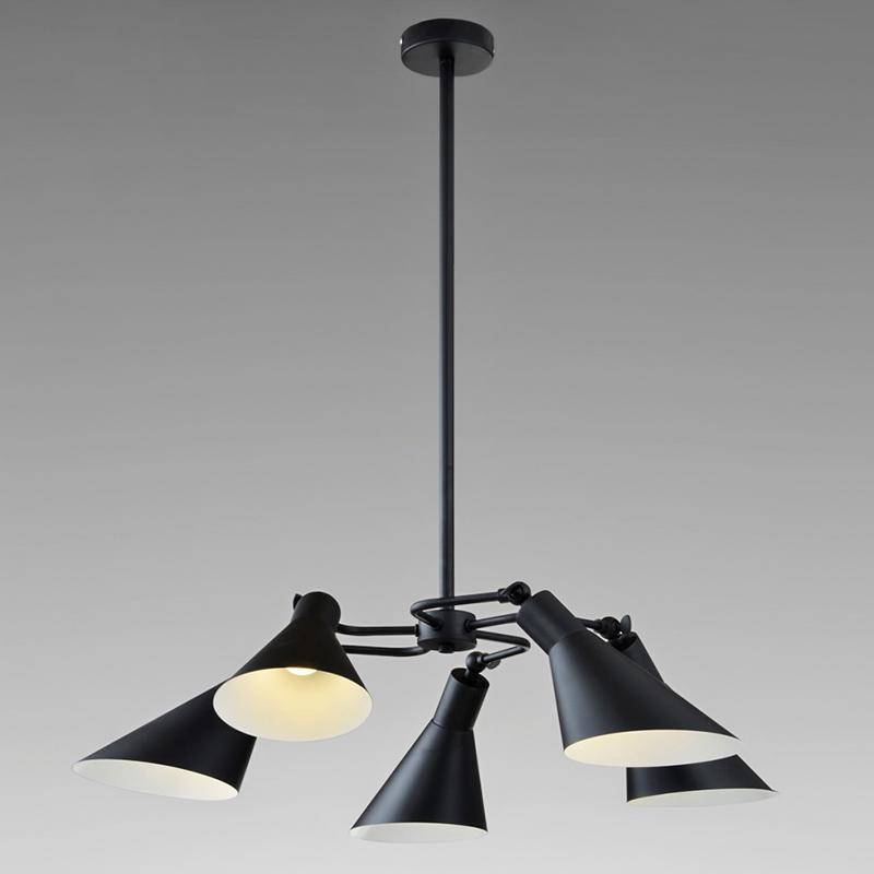 Люстра подвесная Light House ES-15923/5S на пять ламп Черный