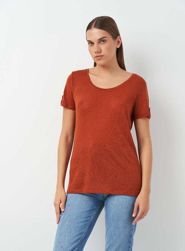 Футболка C&A 77539/2128848x70 жіноча XS Коричневий (185515-1)