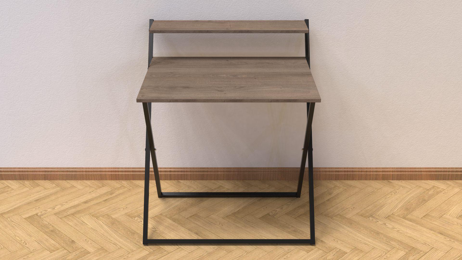 Стіл-трансформер Ferrum-decor Компакт 4 метал/ДСП 16 мм 750x790x720 мм Чорний/Дуб Сонома Трюфель (FRD-104694) - фото 6