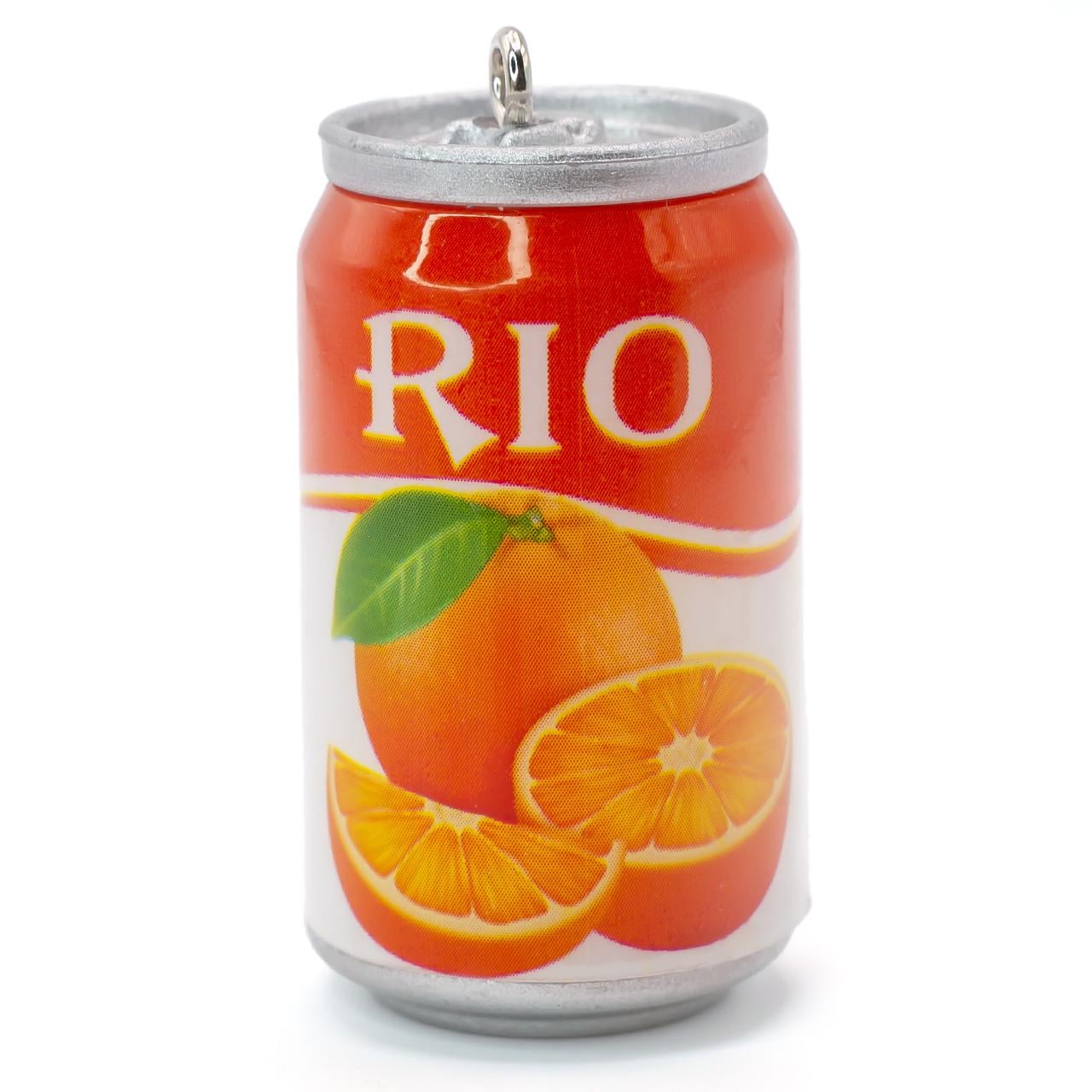 Подвеска брелок в виде банки RIO апельсин 45х23 мм 1 шт. (ПД4523р09)