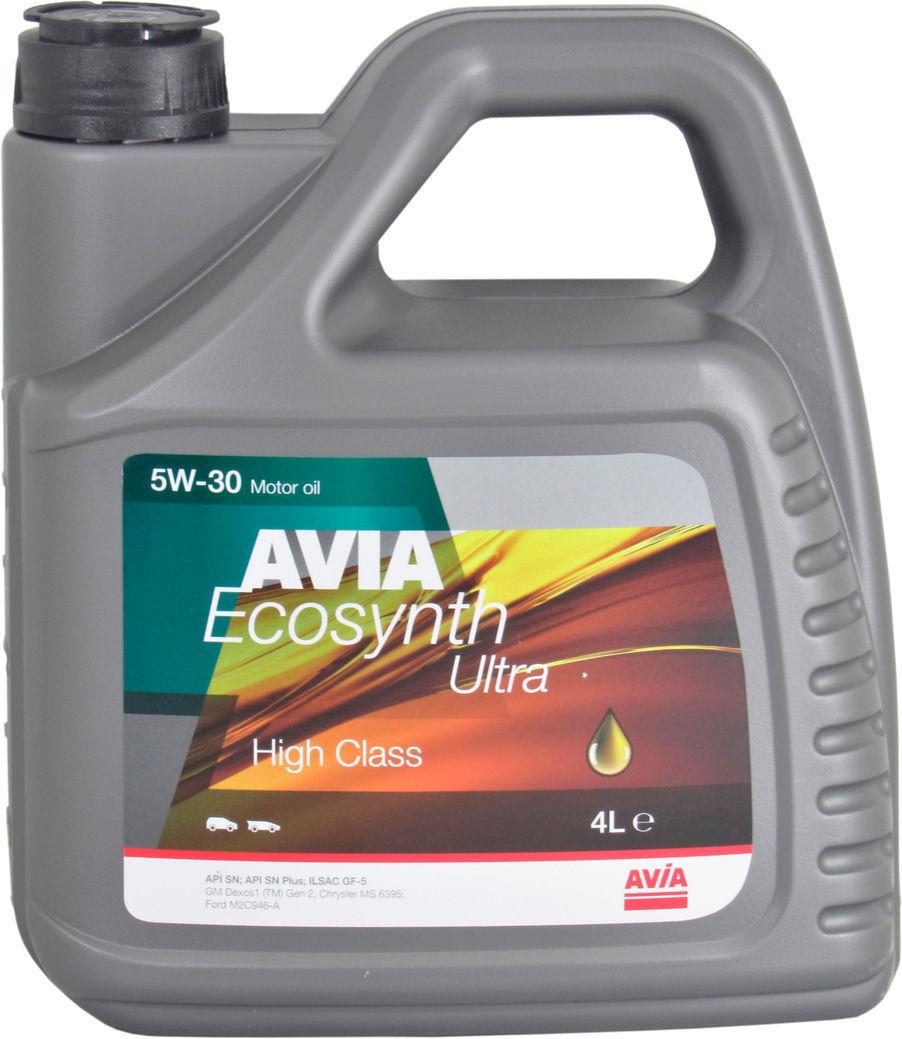Моторное масло Avia Ecosynth Ultra бензин/дизель 5W-30 4 л (1400595)