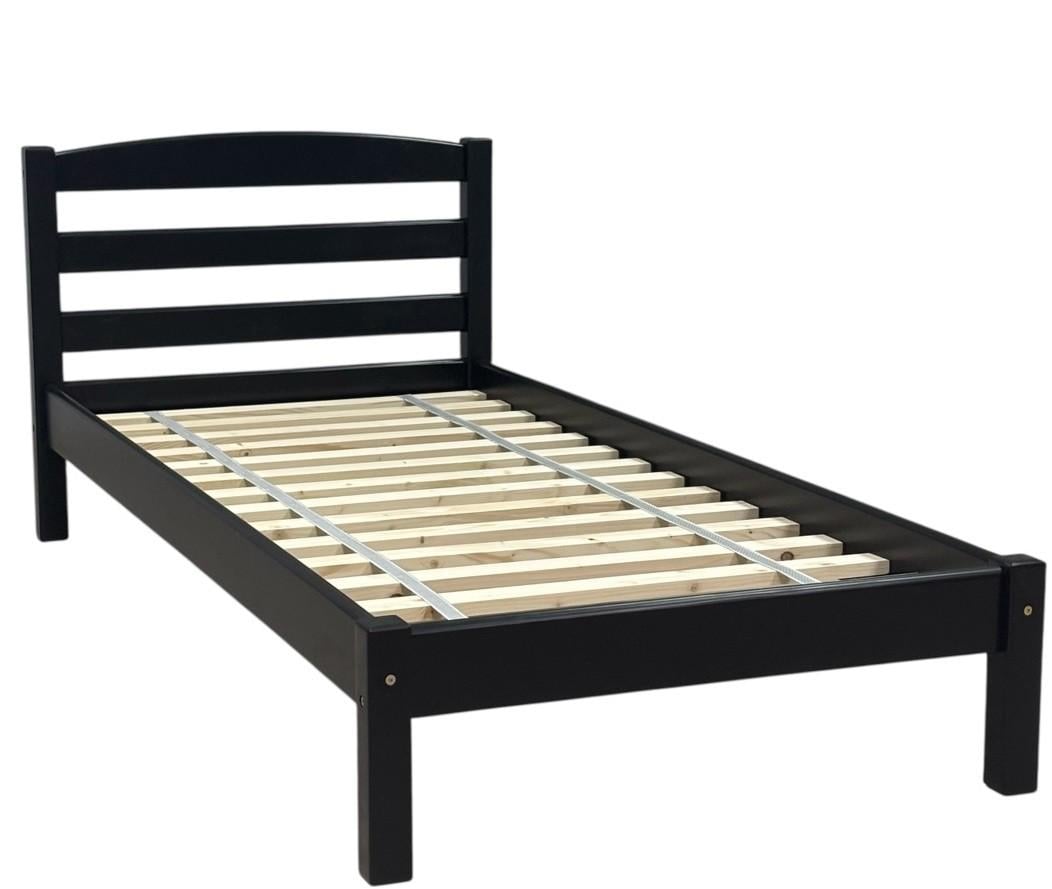 Односпальная деревянная кровать Скиф Л-130 90х200 см Венге черный (27477355)