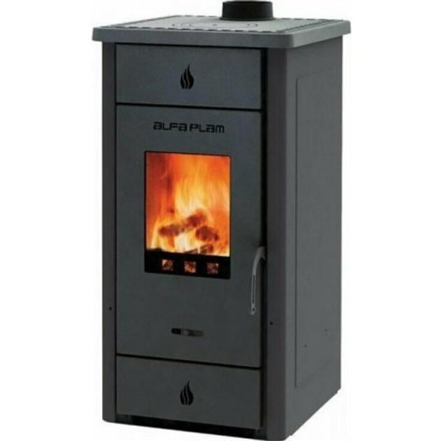 Печь на дрова с варочной поверхностью ALFA-PLAM ELITA 2 темная - фото 3