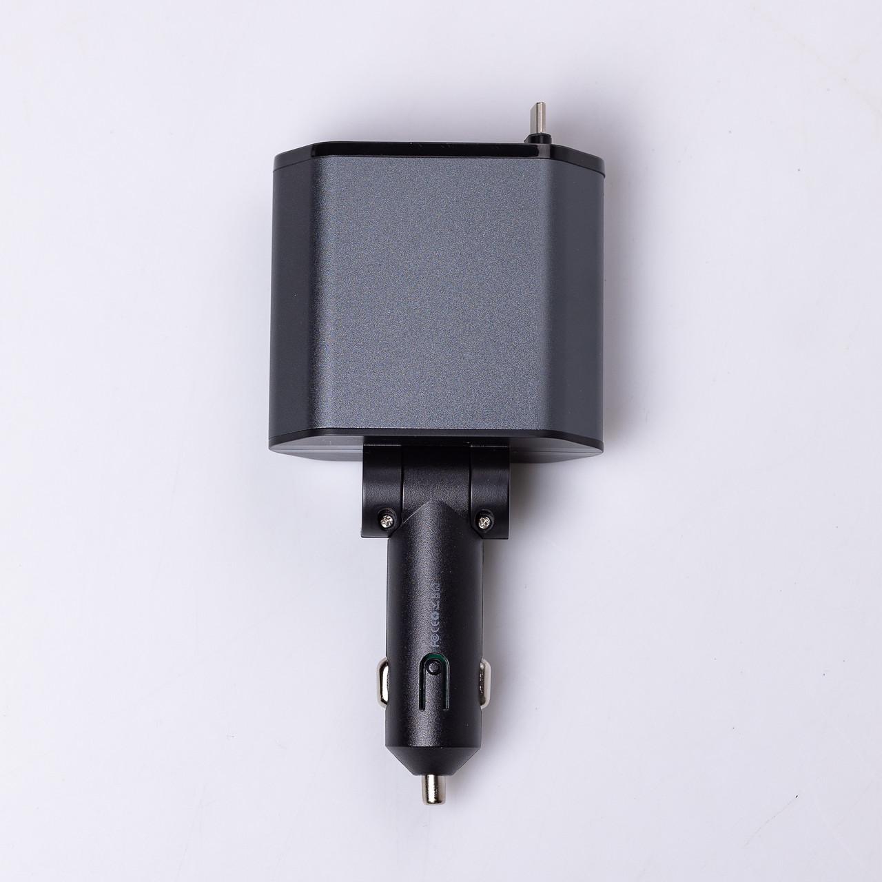 Зарядний пристрій Starry Sky з висувними кабелями і портами USB-A/USB-C (6831) - фото 3