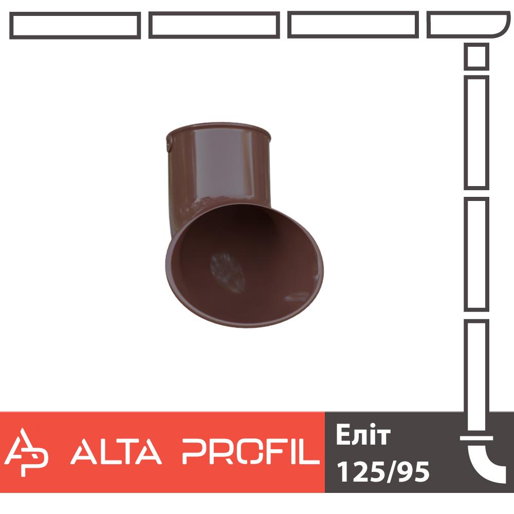 Коліно відведення труби Alta Profil 125 система D 95 зливне Коричневий (18169745) - фото 2