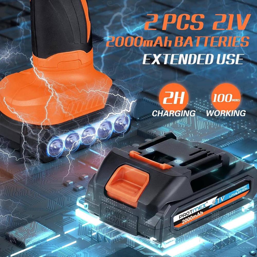 Полировка для автомобиля Protmex аккумуляторная беспроводная 2 аккумулятора 21V - фото 3 Полировка для автомобиля Protmex аккумуляторная беспроводная 2 аккумулятора 21V - фото 3