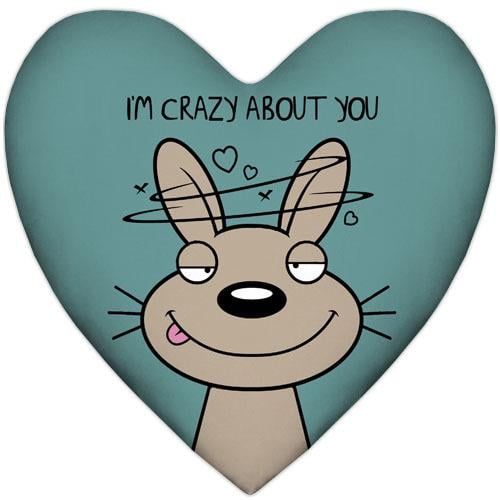 Подушка сердце XXL I’m crazy about you 57x57 см (6PS_15L001)