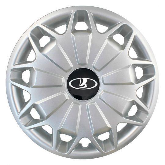 Автомобильные колпаки SKS 338 R15 с логотипом Lada 4 шт. Серебристый