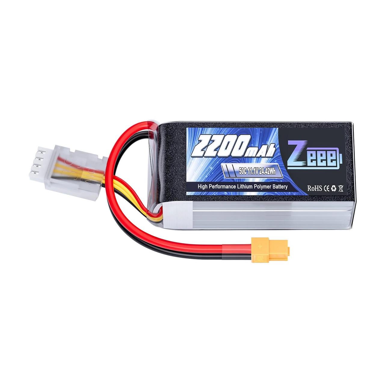 Аккумулятор Zeee XT60 LiPo 3S 11,1V 50C 2200 mAh (lipo-111v-50)