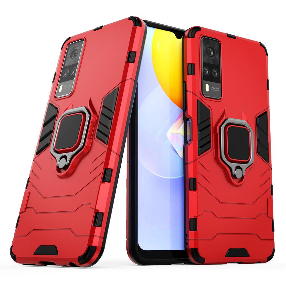 Протиударний чохол Vivo Y31 (підставка кільце) Red (26716-2D)