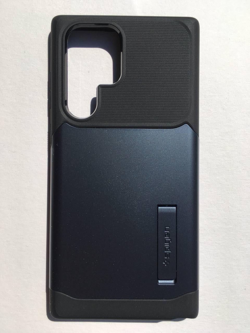 Чехол противоударный с подставкой Spigen Slim Armor ACS03944 для Samsung Galaxy S22 Ultra (6,8") Slate (12089519) - фото 15