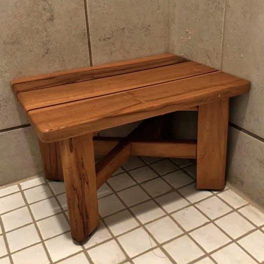 Табурет для ванной из дерева Партони Охра (ТВН-013304)