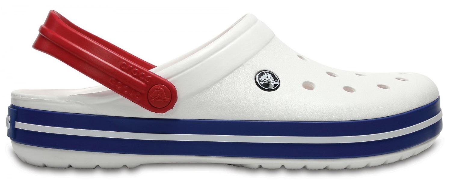 Сабо Crocs Crocband Clog M7W9 р. 39 25,5 см White/Blue (11016-W) - фото 1