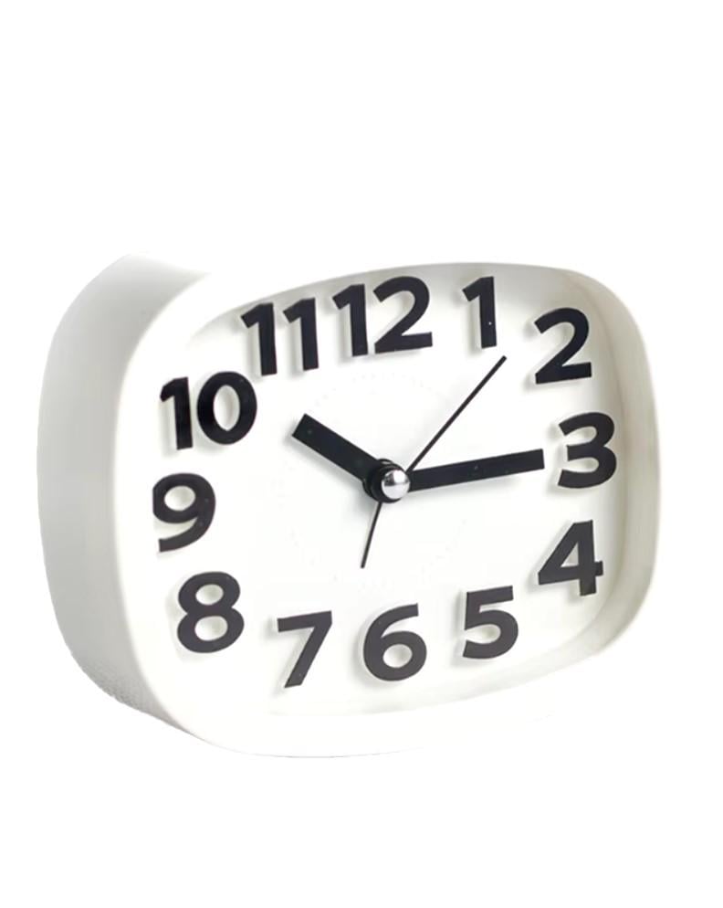 Часы настольные с будильником 10х12 см Белый (21746506) - фото 2 Часы настольные с будильником 10х12 см Белый (21746506) - фото 2