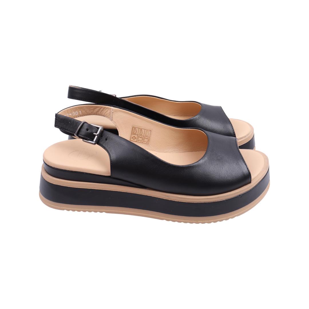 Босоножки женские Aquamarin из кожи р. 38 Черный (2104-22LBC)