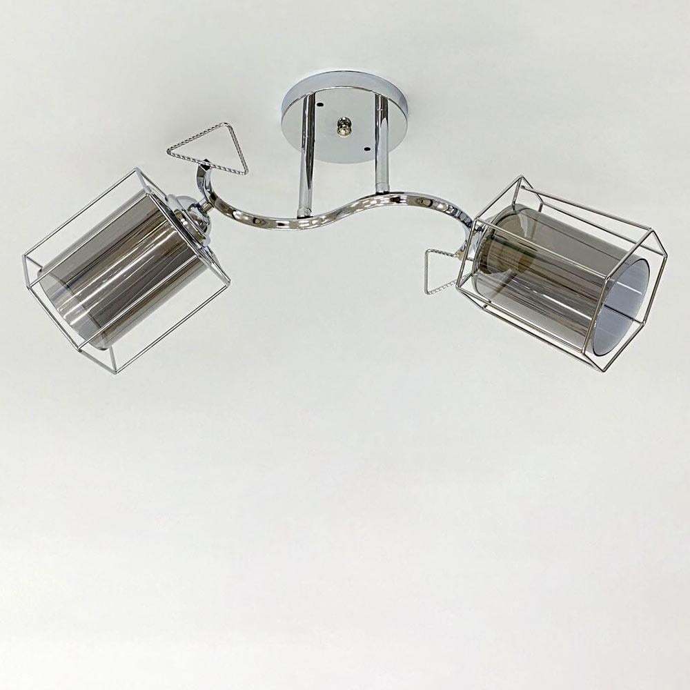 Люстра потолочная Light House SRS-20488/2 хром плафоны Хром/Дымчатый