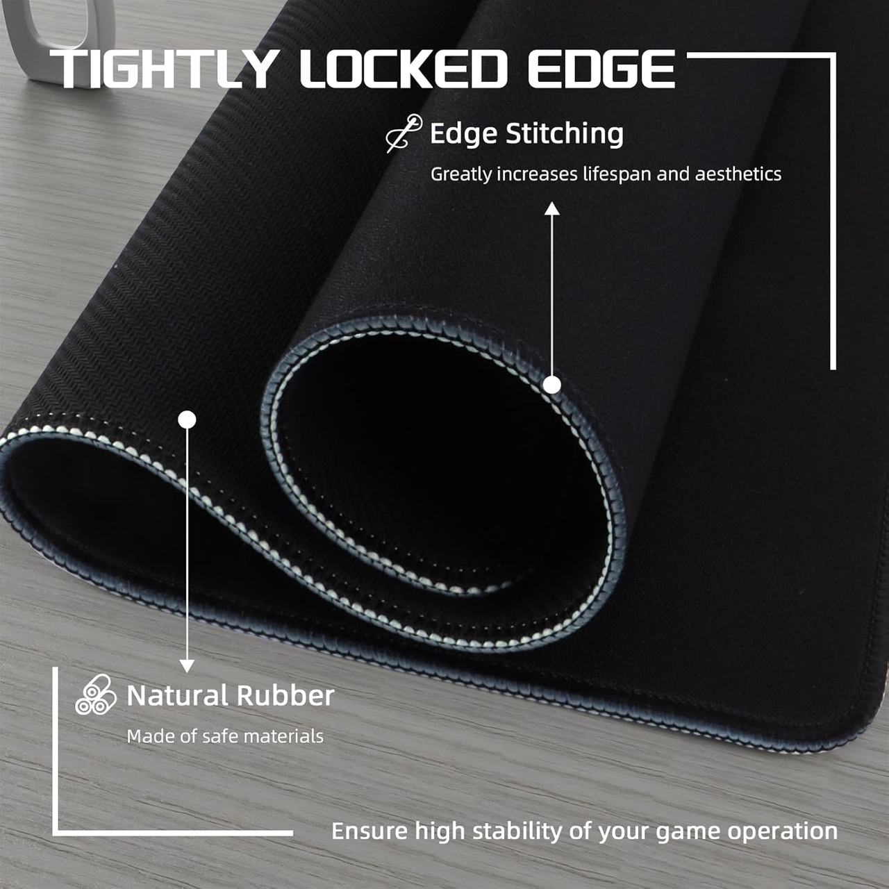 Коврик для мыши Игровой Attack Shark Cm02 450х400х4 мм Black - фото 6 Коврик для мыши Игровой Attack Shark Cm02 450х400х4 мм Black - фото 6