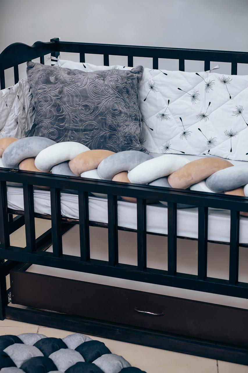 Бортик в кроватку косичка трехпрядильная 120x18 см (1379071047) - фото 2 Бортик в кроватку косичка трехпрядильная 120x18 см (1379071047) - фото 2