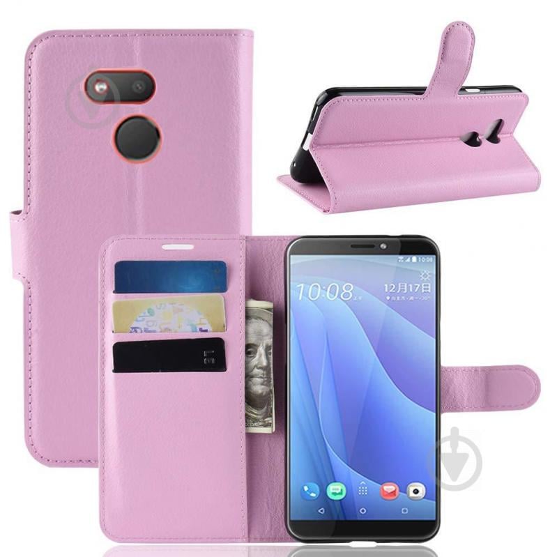 Чехол-книжка Litchie Wallet для HTC Desire 12s Pink (hub_RHsE82852) - фото 2