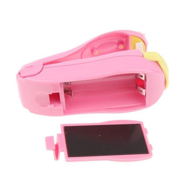Зварювач пакетів lesko 2265 міні ручний на батарейках для зберігання їжі Pink (25713856) - фото 4