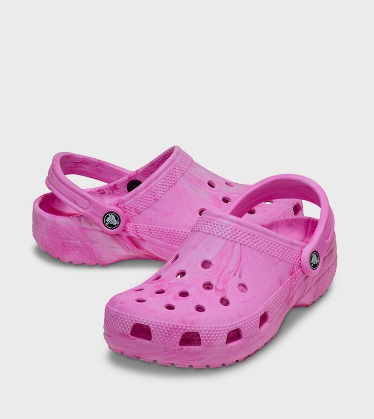 Сабо Crocs Kids Classic Watercolor Marbled Clog 211602 J2 р. 33/34 20,8 см Pink Swirl - фото 4