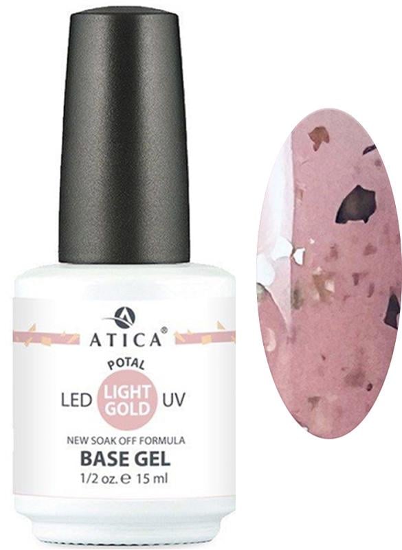 База камуфлирующая каучуковая Atica Base Gel Potal 15 мл Light Gold (63017)