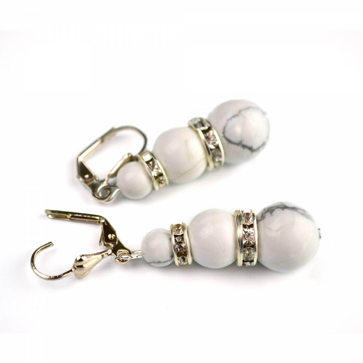 Серьги DARSANA из натурального камня кахолонг (DRSU005122)