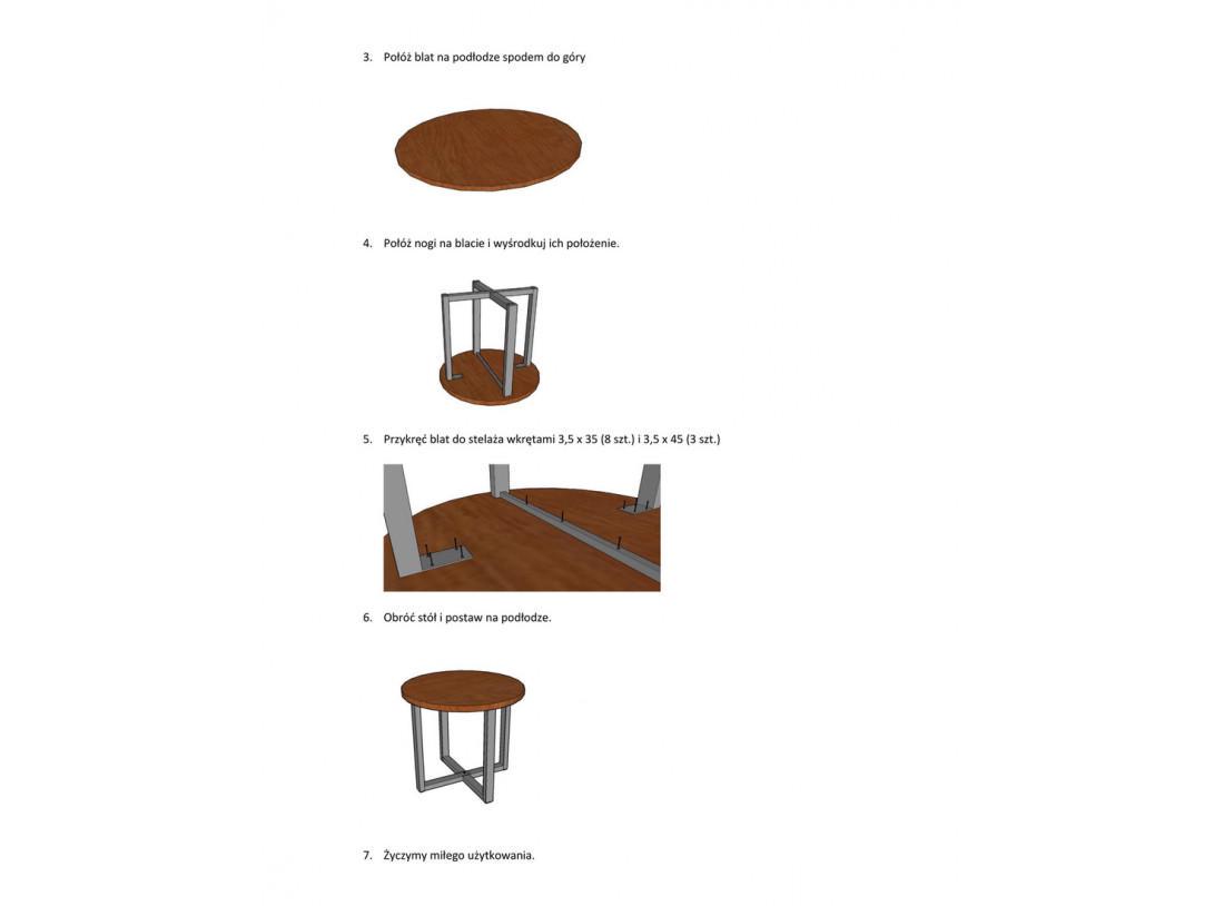 Обеденный стол ROLF ламиннированый 90 см Дуб/Черный (ROLFLAMFI90) - фото 4 Обеденный стол ROLF ламиннированый 90 см Дуб/Черный (ROLFLAMFI90) - фото 4